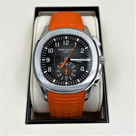 orange strap patek philippe|patek philippe aquanaut orange strap.